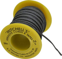 Made in USA - 3/32" Wide, 180 Grit Silicon Carbide Abrasive Tape - 50' Long, Very Fine Grade - Eagle Tool & Supply