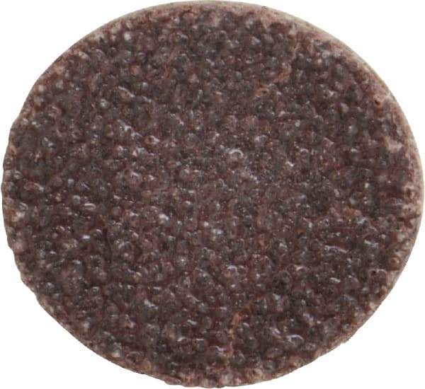 Made in USA - 3/4" Diam, 60 Grit Aluminum Oxide Adhesive PSA Disc - Medium Grade, Black & White, Cloth Backing, Flexible - Eagle Tool & Supply