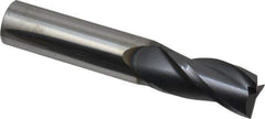 SGS - 5/8", 1-1/4" LOC, 5/8" Shank Diam, 3-1/2" OAL, 3 Flute, Solid Carbide Square End Mill - Single End, AlTiN Finish, Spiral Flute, 30° Helix, Centercutting, Right Hand Cut, Right Hand Flute, Series 5 - Eagle Tool & Supply