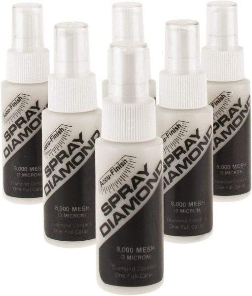 Accu-Finish - 2 oz Diamond Spray Compound - 8,000 Grit, Clear, Use on Ceramic - Eagle Tool & Supply