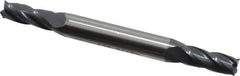 SGS - 13/64", 1/2" LOC, 1/4" Shank Diam, 2-1/2" OAL, 4 Flute, Solid Carbide Square End Mill - Double End, AlTiN Finish, Spiral Flute, 30° Helix, Centercutting, Right Hand Cut, Right Hand Flute, Series 14 - Eagle Tool & Supply