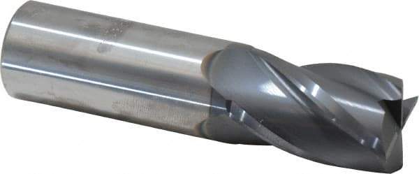 SGS - 1", 1-1/2" LOC, 1" Shank Diam, 4" OAL, 4 Flute, Solid Carbide Square End Mill - Single End, AlTiN Finish, Spiral Flute, 30° Helix, Centercutting, Right Hand Cut, Right Hand Flute, Series 1 - Eagle Tool & Supply