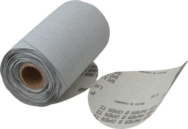 Made in USA - 5" Diam, 150 Grit Silicon Carbide Adhesive PSA Disc - Very Fine Grade, B Weighted Paper Backing, For Low Speed Dual-Action Sanders, Random Orbital Sanders - Eagle Tool & Supply