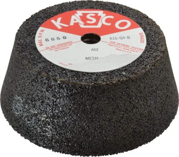 Made in USA - 6" Diam, 2" Overall Thickness, 62 Grit, Type 11 Tool & Cutter Grinding Wheel - Medium Grade, Aluminum Oxide, Q Hardness, 6,050 RPM - Eagle Tool & Supply