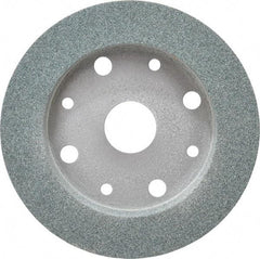 Norton - 6" Diam, 4" Hole Size, 1" Overall Thickness, 60 Grit, Type 2 Tool & Cutter Grinding Wheel - Medium Grade, Silicon Carbide, I Hardness, Vitrified Bond, 3,600 RPM - Eagle Tool & Supply