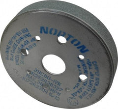 Norton - 6" Diam, 4" Hole Size, 1" Overall Thickness, 80 Grit, Type 2 Tool & Cutter Grinding Wheel - Medium Grade, Silicon Carbide, I Hardness, Vitrified Bond, 3,600 RPM - Eagle Tool & Supply