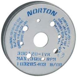 Norton - 6" Diam, 1-1/4" Hole Size, 1" Overall Thickness, 100 Grit, Type 2 Tool & Cutter Grinding Wheel - Fine Grade, Silicon Carbide, H Hardness - Eagle Tool & Supply
