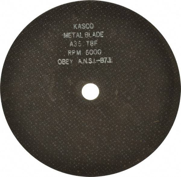 Made in USA - 9" 36 Grit Aluminum Oxide Cutoff Wheel - 1/8" Thick, 7/8" Arbor, 6,000 Max RPM, Use with Angle Grinders - Eagle Tool & Supply