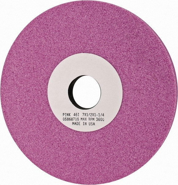 Grier Abrasives - 7" Diam x 1-1/4" Hole x 1/2" Thick, I Hardness, 46 Grit Surface Grinding Wheel - Eagle Tool & Supply