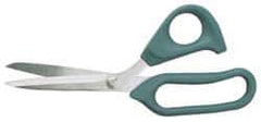 Clauss - 3-1/2" LOC, 9" OAL Stainless Steel Standard Shears - Ambidextrous, Offset Handle, For General Purpose Use - Eagle Tool & Supply