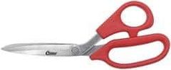 Clauss - 3-1/4" LOC, 8" OAL Stainless Steel Standard Shears - Ambidextrous, Plastic Offset Handle, For General Purpose Use - Eagle Tool & Supply