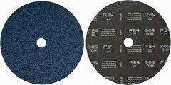 Camel Grinding Wheels - 9" Diam 7/8" Hole 24 Grit Fiber Disc - Very Coarse Grade, Zirconia Alumina, 6,600 Max RPM - Eagle Tool & Supply
