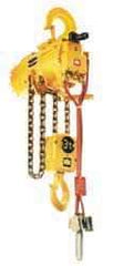 Ingersoll-Rand - 4,400 Lb Load Limit, 10' Max Height Top Hook Air Hoist - 13 FPM Lift Speed, 23" Min Headroom, Pendant Control - Eagle Tool & Supply
