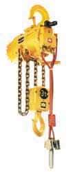 Ingersoll-Rand - 6,600 Lb Load Limit, 10' Max Height Air Chain Hoist - 70 SCFM at 90 PSI, 8 FPM Lift Speed, 25" Min Headroom, Pendant Control - Eagle Tool & Supply