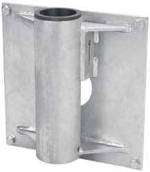 THERN - 8 Inches Long x 3.88 Inches Wide x 14.56 Inches Deep x 1/2 Inches Thick Davit Crane Wall Mount Base - 7 Inches Distance Between Mounting Hole Centers, 0.41 Inches Hole Diameter, Galvanized Finish - Eagle Tool & Supply