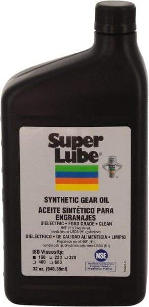 Synco Chemical - 0.25 Gal Bottle, Synthetic Gear Oil - -45°F to 450°F, ISO 150 - Eagle Tool & Supply