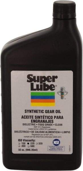 Synco Chemical - 0.25 Gal Bottle, Synthetic Gear Oil - -45°F to 450°F, ISO 220 - Eagle Tool & Supply