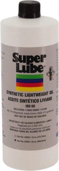 Synco Chemical - 1 Qt Bottle Synthetic Multi-Purpose Oil - -40500°F, SAE 80W, ISO 68, 350 SUS at 40°C, Food Grade - Eagle Tool & Supply