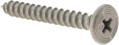 Buildex - #10 Pancake Head Phillips Sheet Metal Screw - Steel, 1" Length Under Head - Eagle Tool & Supply