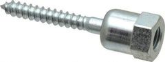 Buildex - 3/8" Zinc-Plated Steel Vertical (End Drilled) Mount Threaded Rod Anchor - 5/8" Diam x 2" Long, Swivel Head, 1,760 Lb Ultimate Pullout, For Use with Wood - Eagle Tool & Supply