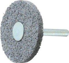 Superior Abrasives - 2" Diam, 1/4" Face Width, 1/4" Center Hole, Fine Grade, Silicon Carbide Deburring Wheel - Unitized, Soft Density 2 Grade - Eagle Tool & Supply