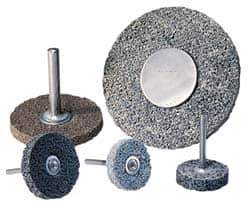 Superior Abrasives - 3" Diam, 1" Face Width, 1/4" Center Hole, Fine Grade, Aluminum Oxide Deburring Wheel - Aluminum Oxide Material, Fine Grade - Eagle Tool & Supply