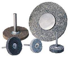 Superior Abrasives - 3" Diam, 1" Face Width, 1/4" Center Hole, Fine Grade, Aluminum Oxide Deburring Wheel - Aluminum Oxide Material, Fine Grade - Eagle Tool & Supply