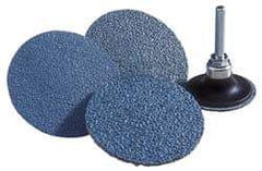 Norton - 4" Disc Diam, 60 Grit, Zirconia Alumina Quick Change Disc - Type S Attaching System, Coated, Medium Grade, R821 Series - Eagle Tool & Supply