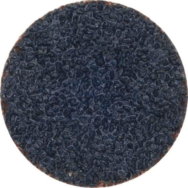 Norton - 1" Disc Diam, 50 Grit, Zirconia Alumina Quick Change Disc - Type S Attaching System, Coated, Brown, Coarse Grade, R821 Series - Eagle Tool & Supply