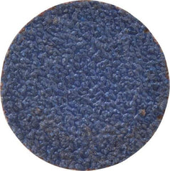 Norton - 1" Disc Diam, 60 Grit, Zirconia Alumina Quick Change Disc - Type S Attaching System, Coated, Brown, Medium Grade, R821 Series - Eagle Tool & Supply