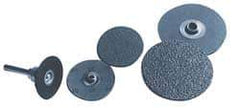 Norton - 1-1/2" Disc Diam, 50 Grit, Aluminum Oxide Quick Change Disc - Type S Attaching System, Coated, Brown, Coarse Grade, R228 Series - Eagle Tool & Supply