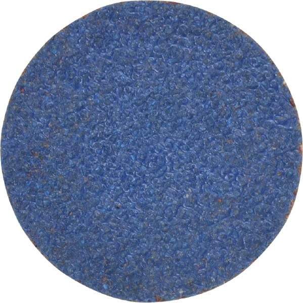 Norton - 1" Disc Diam, 80 Grit, Zirconia Alumina Quick Change Disc - Type S Attaching System, Coated, Brown, Medium Grade, R821 Series - Eagle Tool & Supply