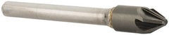 SGS - 3/8" Head Diam, 1/4" Shank Diam, 6 Flute 60° Solid Carbide Countersink - Eagle Tool & Supply