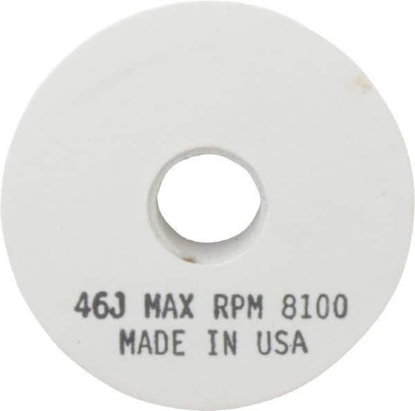 Grier Abrasives - 46 Grit Aluminum Oxide Type 1 Internal Grinding Wheel - 4" Diam x 1/2" Hole x 1/2" Thick, 8,100 Max RPM, Coarse Grade, J Hardness, Vitrified Bond - Eagle Tool & Supply