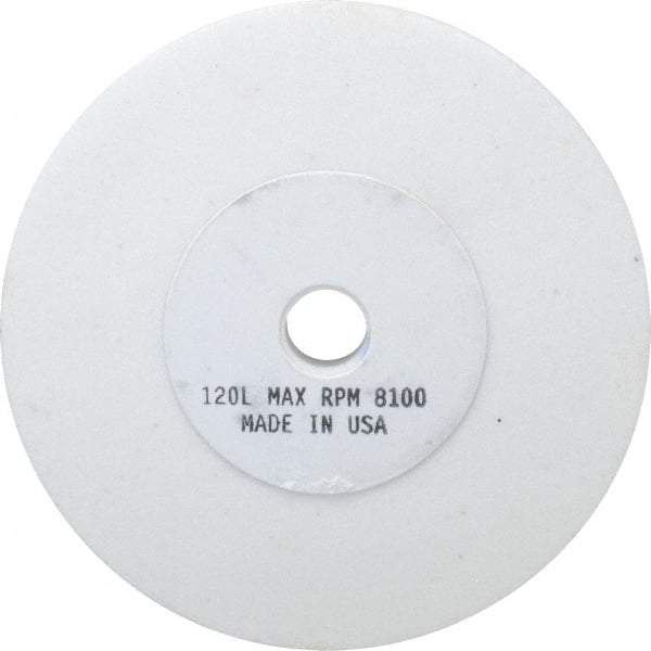 Grier Abrasives - 120 Grit Aluminum Oxide Type 1 Internal Grinding Wheel - 4" Diam x 1/2" Hole x 1/2" Thick, 8,100 Max RPM, Fine Grade, L Hardness, Vitrified Bond - Eagle Tool & Supply