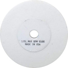 Grier Abrasives - 120 Grit Aluminum Oxide Type 1 Internal Grinding Wheel - 4" Diam x 1/2" Hole x 1/2" Thick, 8,100 Max RPM, Fine Grade, L Hardness, Vitrified Bond - Eagle Tool & Supply