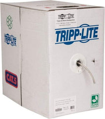 Tripp-Lite - Cat5e, 24 AWG, 350 MHz, Unshielded Network & Ethernet Cable - Gray, PVC, 1,000' OAL - Eagle Tool & Supply