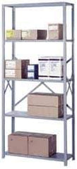 Lyon - 7 Shelf Add-On Open Steel Shelving - 900 Lb Capacity, 36" Wide x 84" High x 12" Deep, Gray - Eagle Tool & Supply