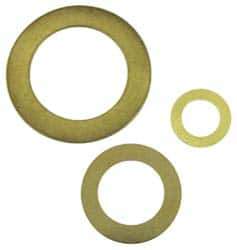 Made in USA - 0.032" Thick, 1/2" Inside x 3/4" OD, Round Shim - 7/16" Screw, Uncoated 360 HH Brass - Eagle Tool & Supply