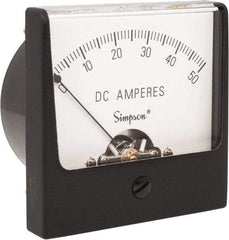 Simpson Electric - Analog, DC Ammeter, Panel Meter - 60 Hz, 0.001 Ohms at 60 Hz - Eagle Tool & Supply