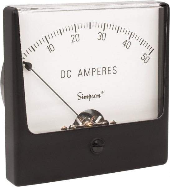 Simpson Electric - Analog, DC Ammeter, Panel Meter - 60 Hz, 0.001 Ohms at 60 Hz - Eagle Tool & Supply