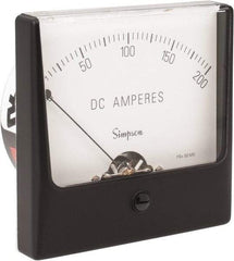 Simpson Electric - Analog, DC Ammeter, Panel Meter - 60 Hz, 10 Ohms at 60 Hz - Eagle Tool & Supply