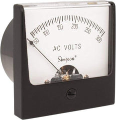 Simpson Electric - Analog, AC Voltmeter, Panel Meter - 60 Hz, 50000 Ohms at 60 Hz, 300 VAC - Eagle Tool & Supply