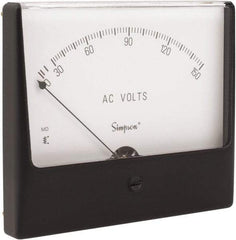 Simpson Electric - Analog, AC Voltmeter, Panel Meter - 60 Hz, 25000 Ohms at 60 Hz, 150 VAC - Eagle Tool & Supply