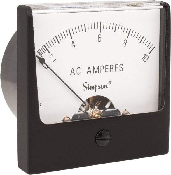 Simpson Electric - Analog, AC Ammeter, Panel Meter - 60 Hz, 0.004 Ohms at 60 Hz - Eagle Tool & Supply