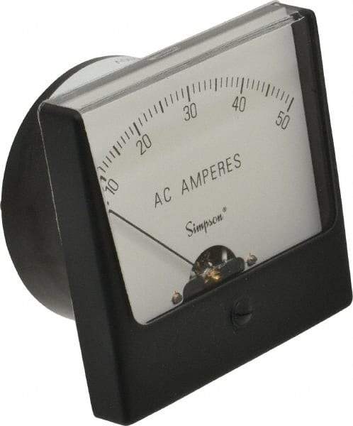 Simpson Electric - Analog, AC Ammeter, Panel Meter - 60 Hz, 0.001 Ohms at 60 Hz - Eagle Tool & Supply