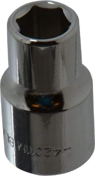 Blackhawk by Proto - 1/2" Drive, Standard Hand Socket - 6 Points, 1-1/2" OAL, Chrome Finish - Eagle Tool & Supply