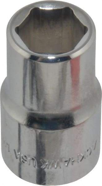 Blackhawk by Proto - 1/2" Drive, Standard Hand Socket - 6 Points, 1-1/2" OAL, Chrome Finish - Eagle Tool & Supply