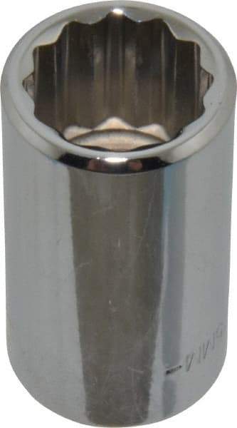 Blackhawk by Proto - 1/2" Drive, Standard Hand Socket - 12 Points, 1-1/2" OAL, Chrome Finish - Eagle Tool & Supply