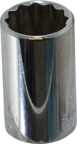 Blackhawk by Proto - 1/2" Drive, Standard Hand Socket - 12 Points, 1-1/2" OAL, Chrome Finish - Eagle Tool & Supply